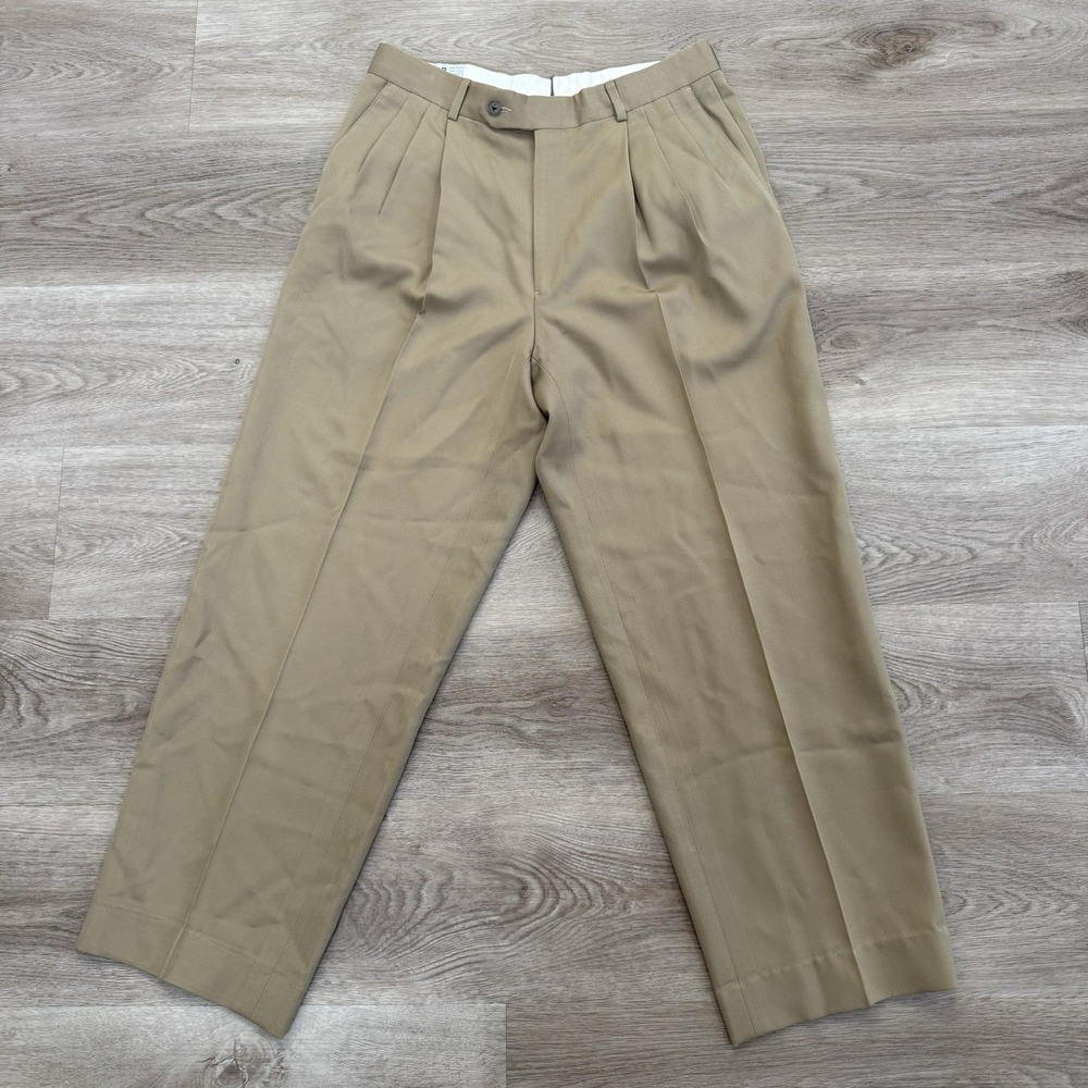 Vintage Givenchy Monsieur High Waist Pleated Wide Trousers Pants Mens 32R 32x27